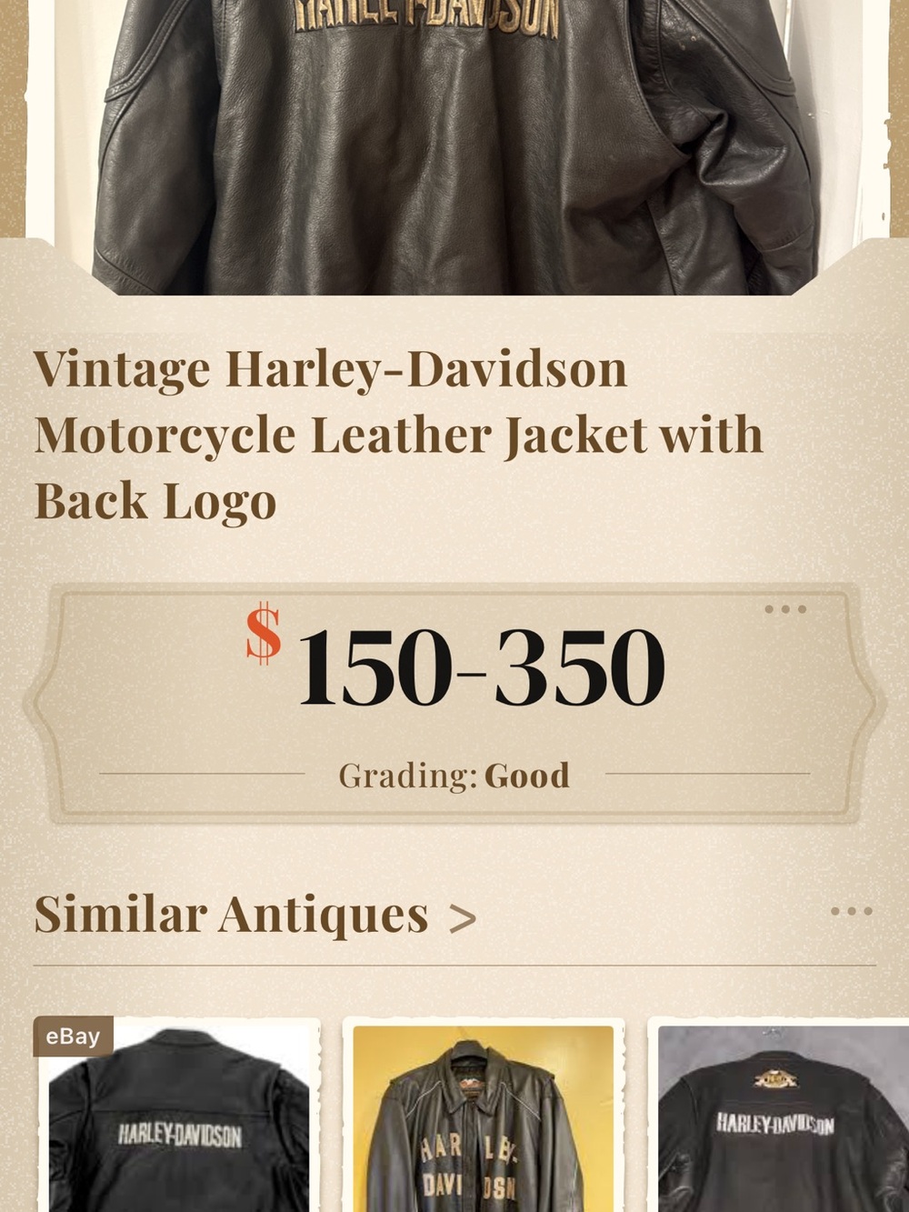 Harley-Davidson Black Leather Bomber Jacket with Gold Logo - Picture 10 of 13
